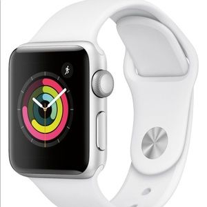 New - Apple WATCH Series 3 (GPS) 38mm Silver Aluminum Case with White Sport Band